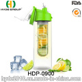 Botella de agua del infuser de la fruta de Tritan de BPA libre 750ml, botella de agua portátil de la infusión de plástico (HDP-0900)